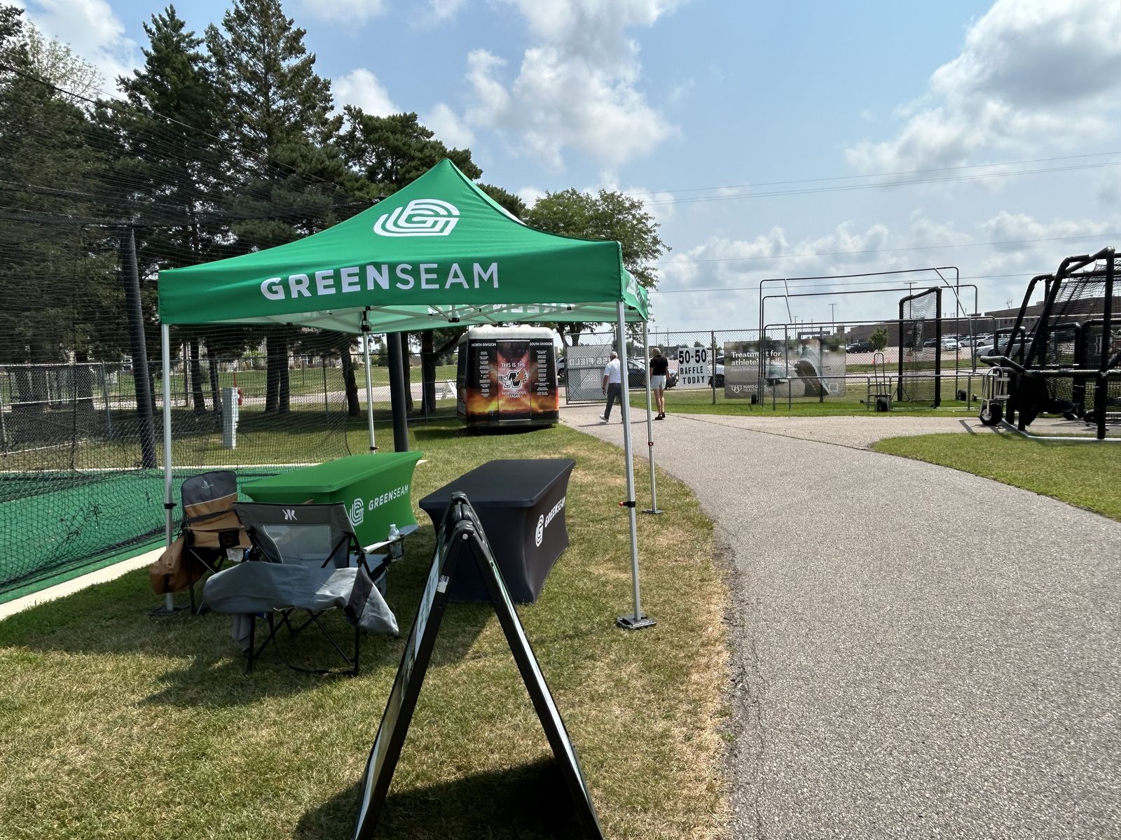GreenSeam tent along the ISG Field concourse